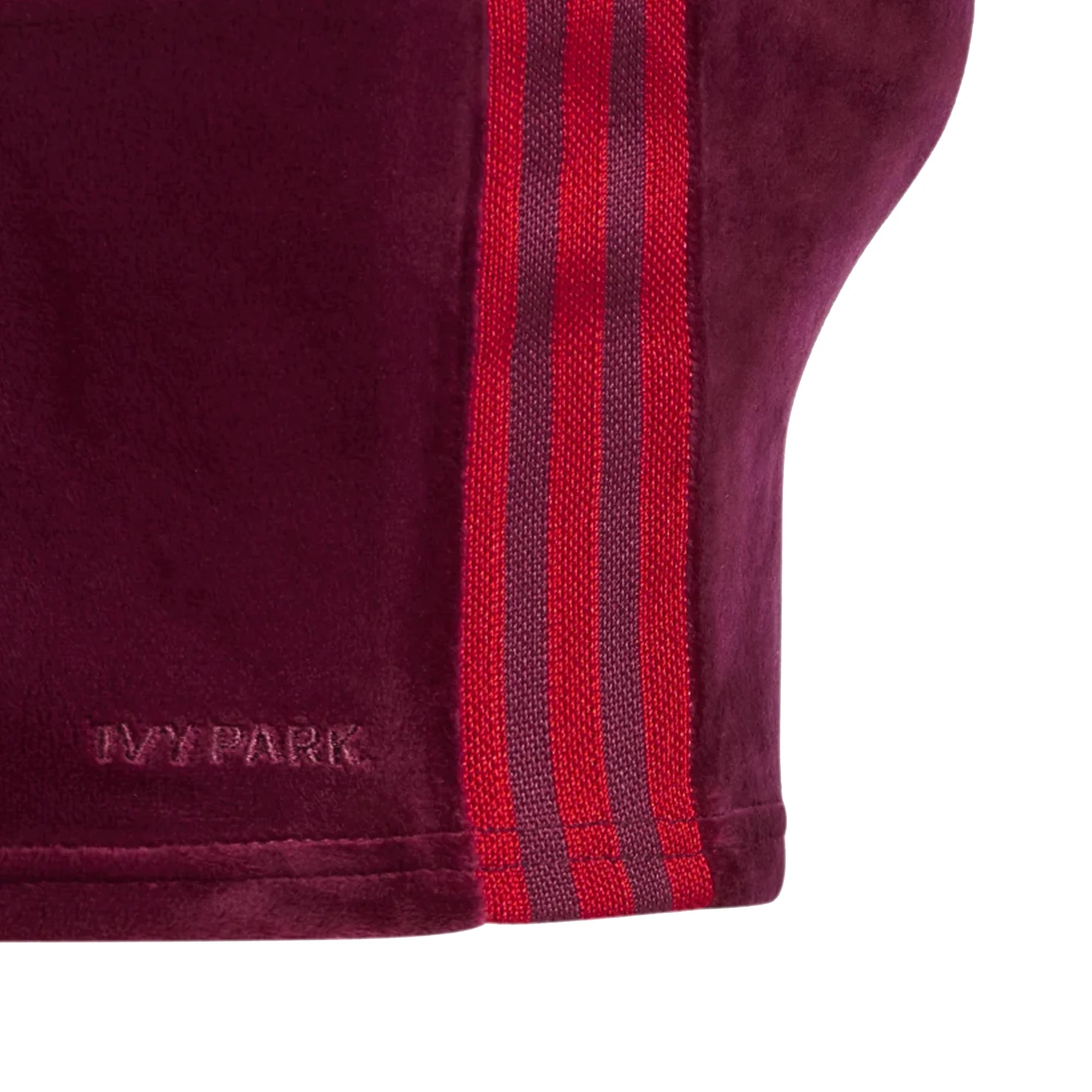 Adidas x Ivy Park Womens Velvet Bralett 'Cherry Wood' - Image 4