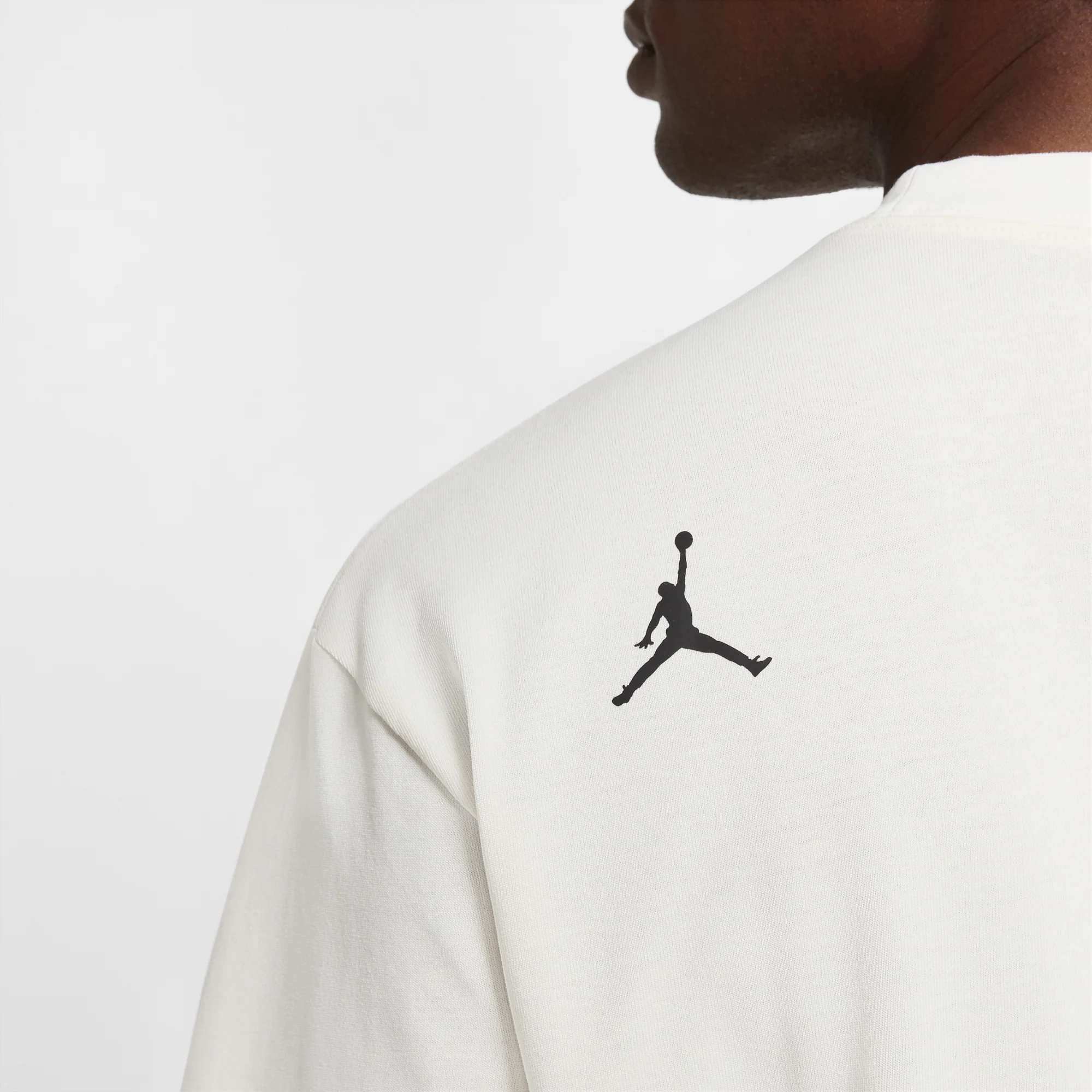 Air Jordan Mens Statement T-Shirt  'Pure/black' - Image 4
