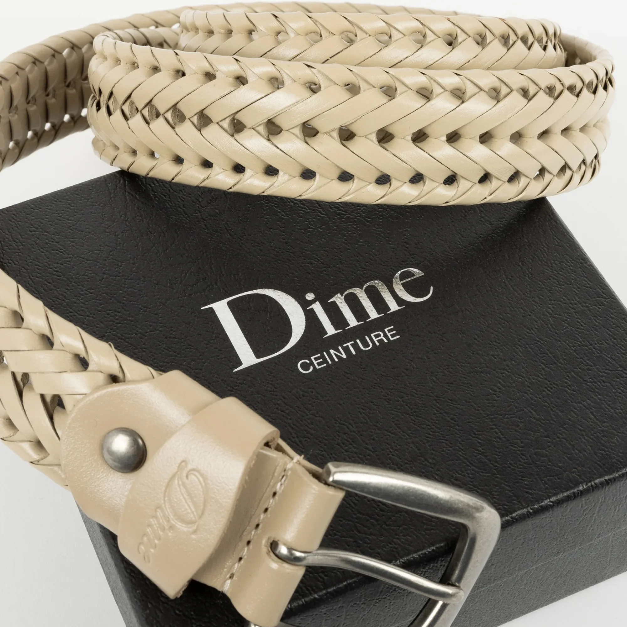 Dime Mens Braided Leather Belt - Image 2
