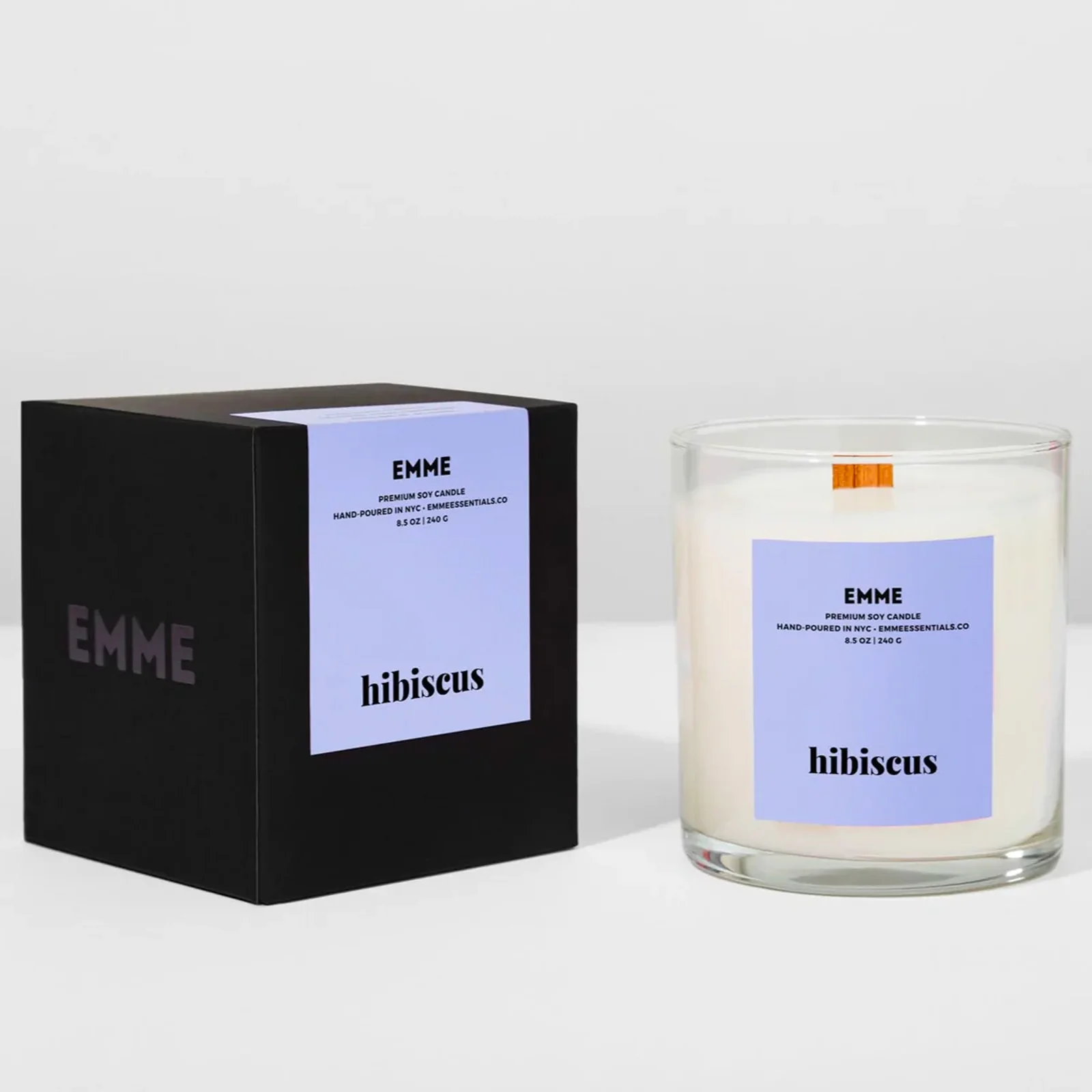 Emme Hibiscus Wood Wick Candle - Image 2
