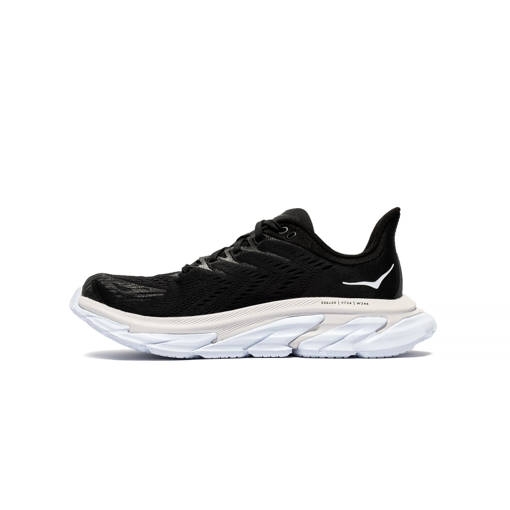 Hoka One One Mens Clifton Edge Shoes 'Black/White' - Image 4