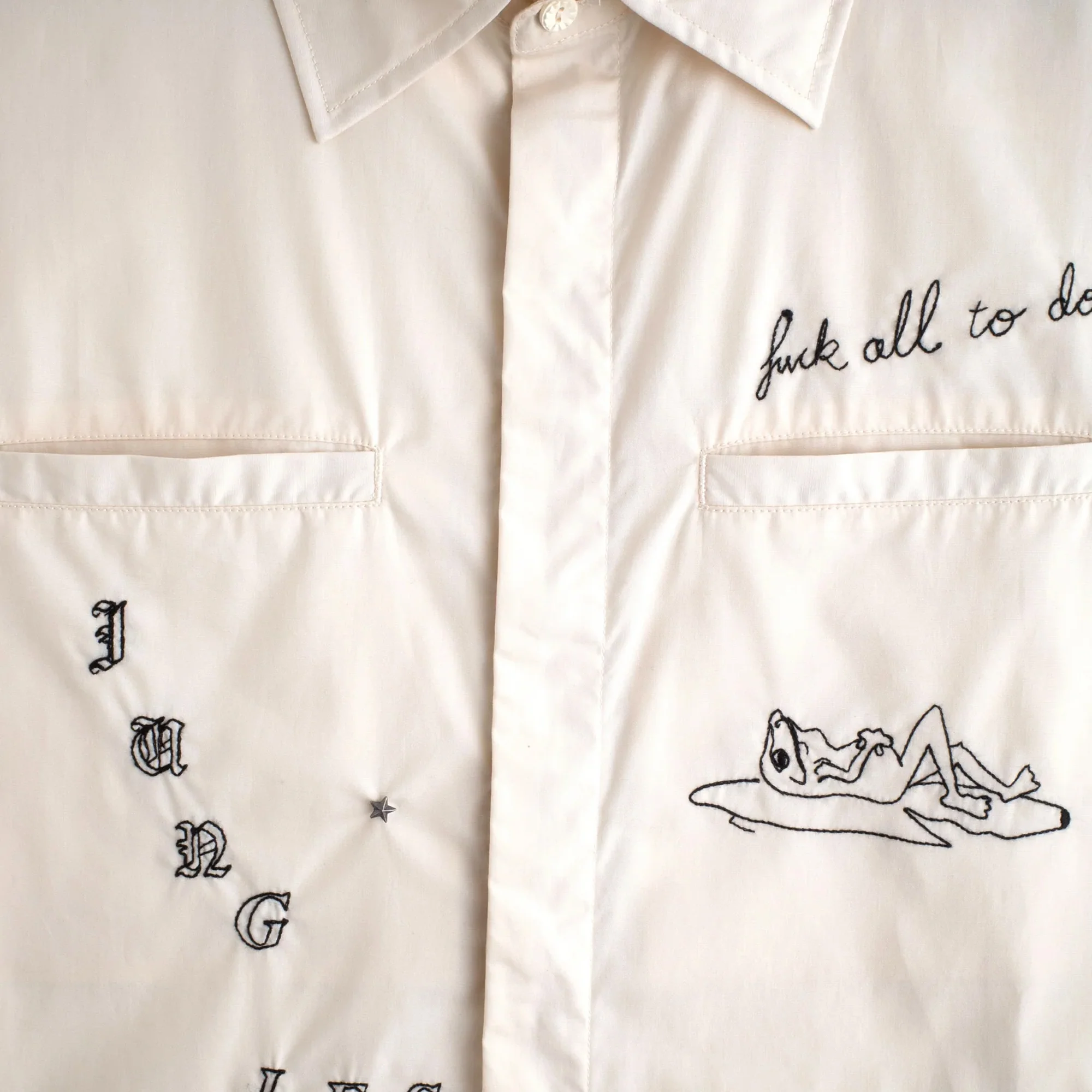 Jungles Mens Fuck All Button Up Shirt - Image 3
