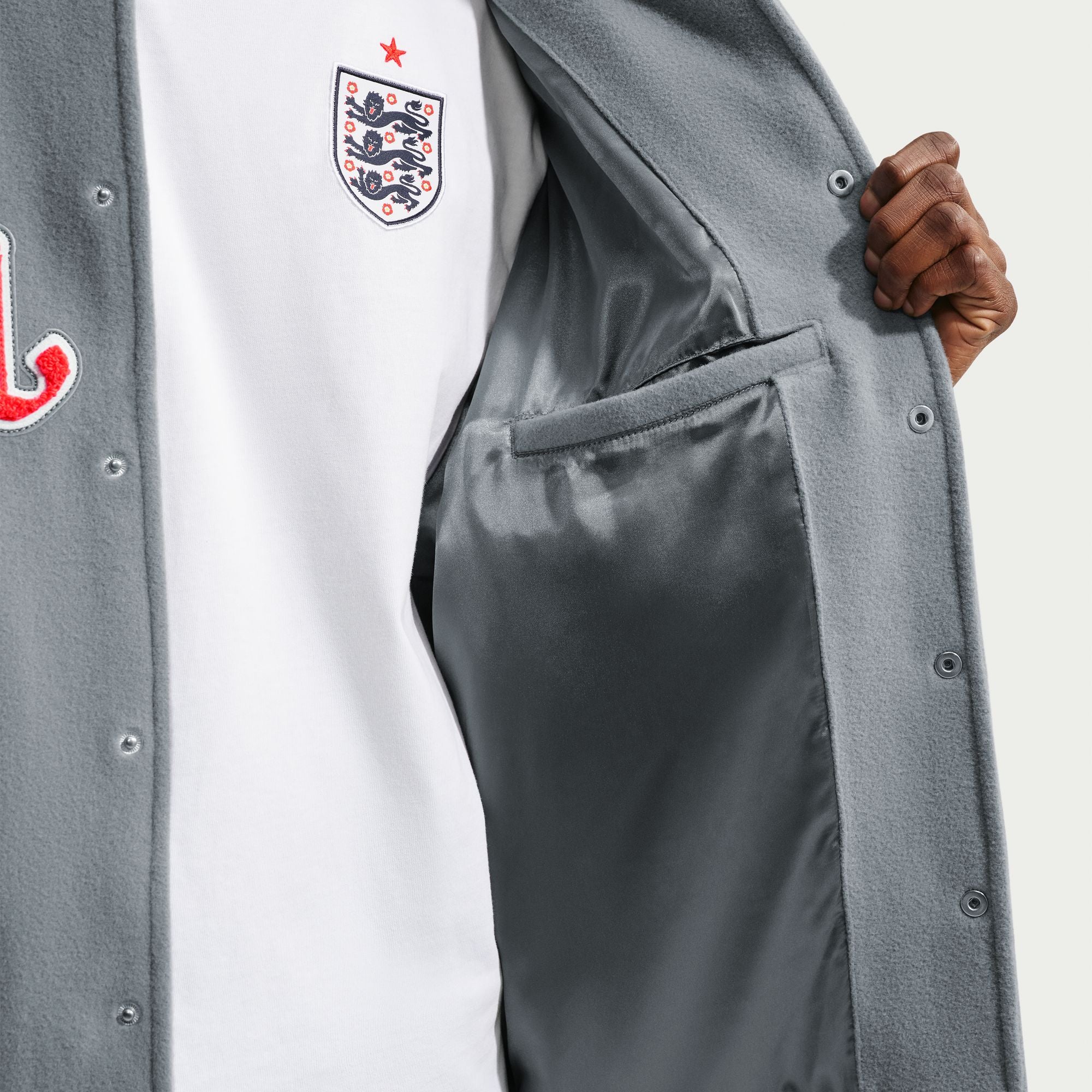 Nike Mens England x Palace Varsity Jacket - Image 3