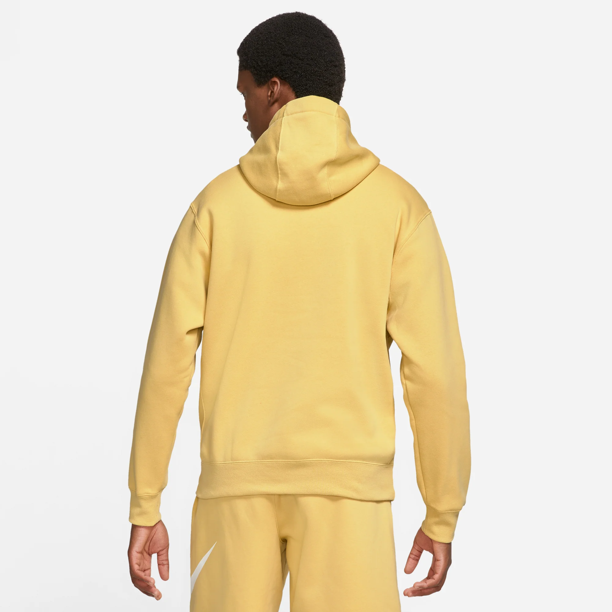 Nike Mens Sportswear Club Fleece Hoodie Saturn Gold - Image 3