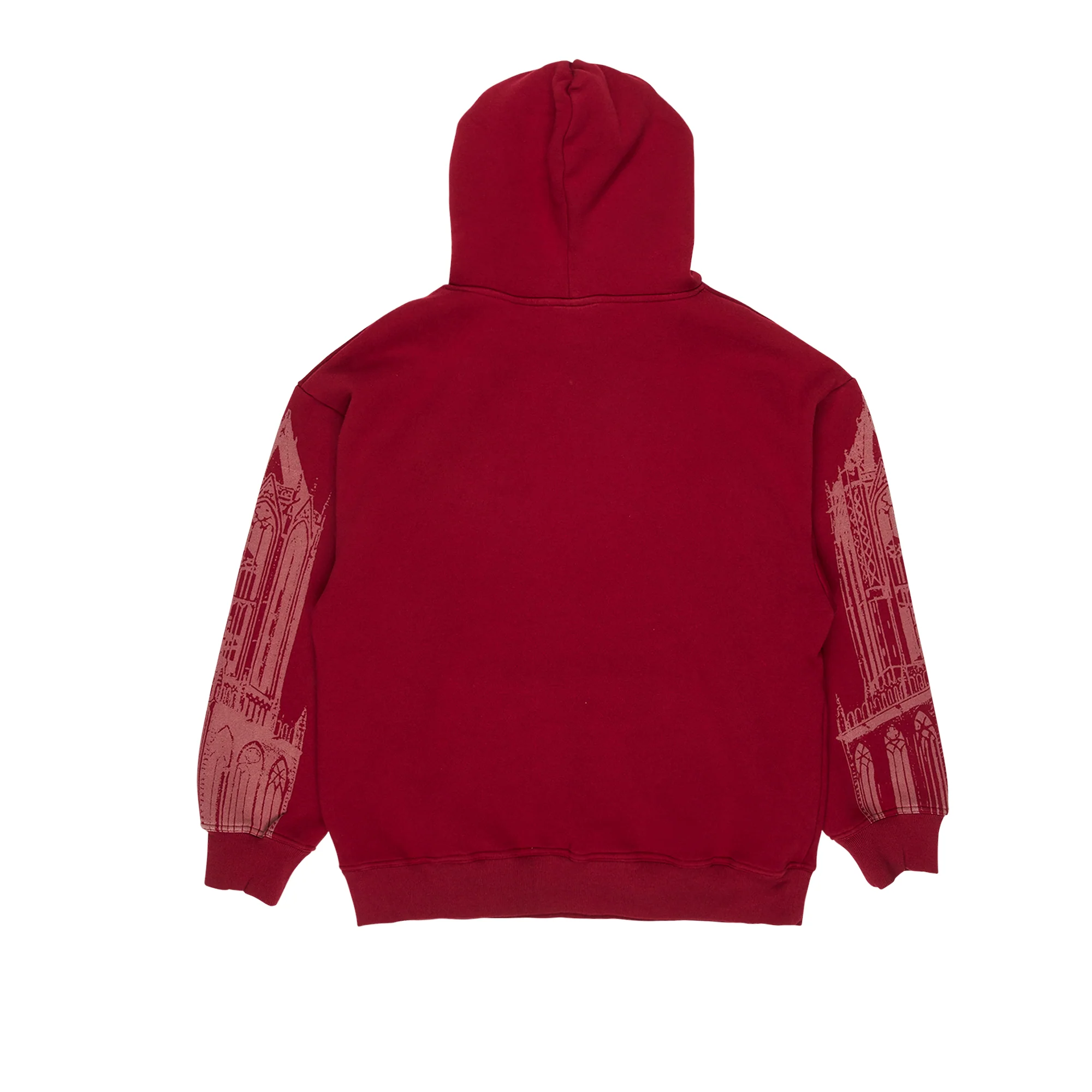 Pleasures Mens Warsaw Hoodie 'Burgundy' - Image 2