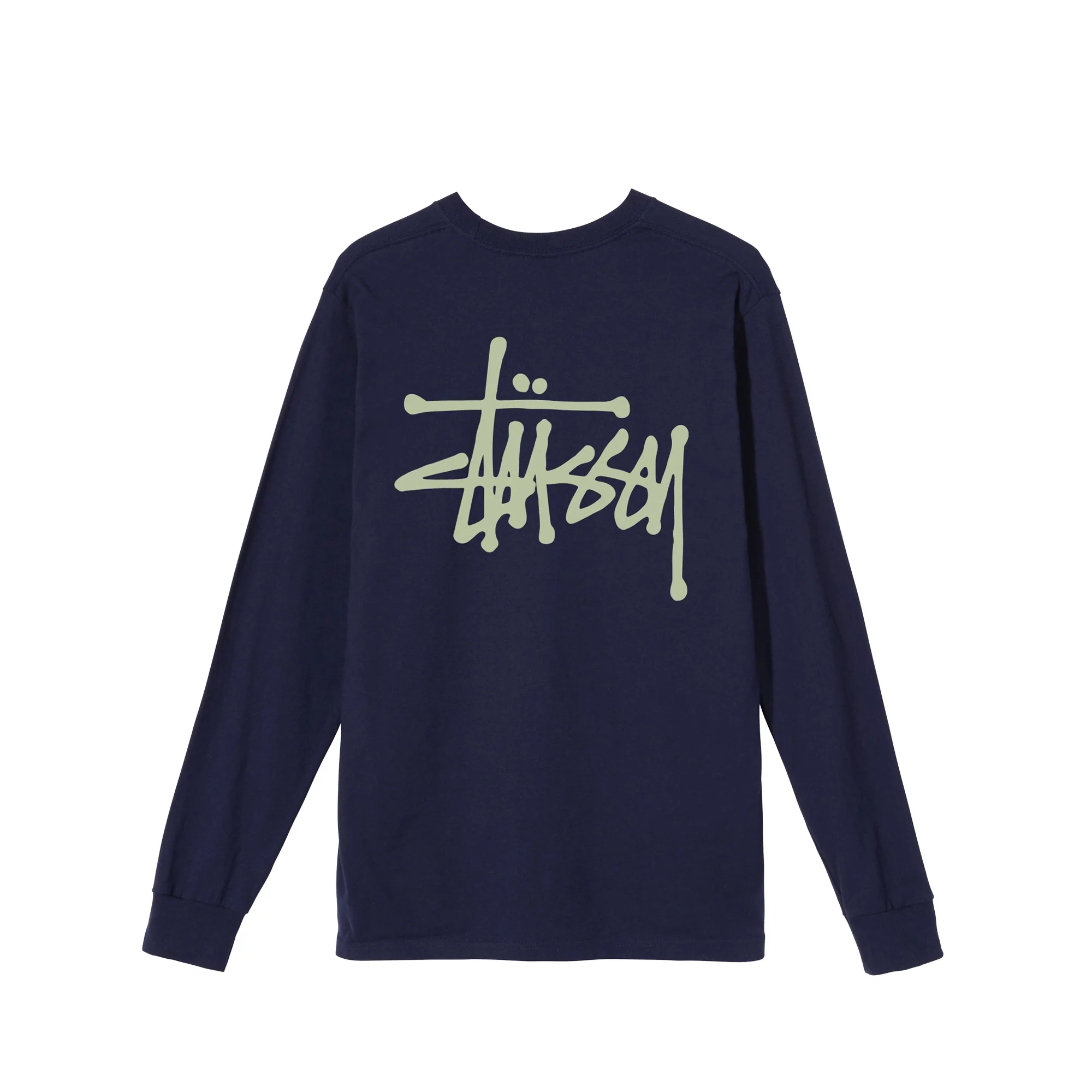 Stussy Basic Stussy LS Navy Tee - Image 2